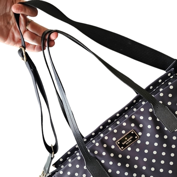 Kate Spade White and Black Polkadot Diaper bag or tote. - Picture 5 of 11